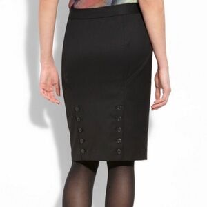 Ted Baker Back Button Classic Pencil Skirt Wool Blend Sz XS